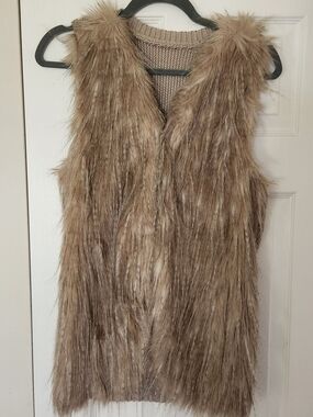 Faux Fur Taupe Vest